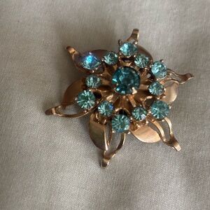 Vintage Blue Stone Brooch